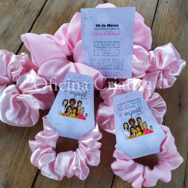 Scrunchie (xuxinha) de cabelo - Brinde dia da mulher