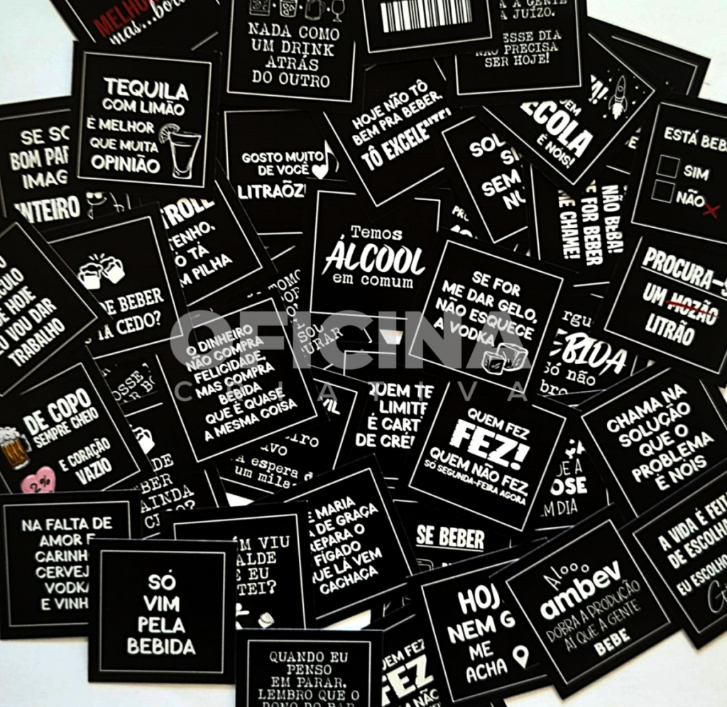 Tag para drink festa eventos formatura casamento aniversário Oficina Criativa